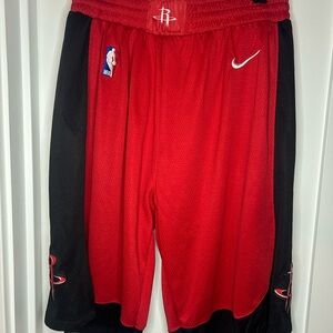 Nike Houston Rockets NBA Swingman Shorts Large Red Black Basketball